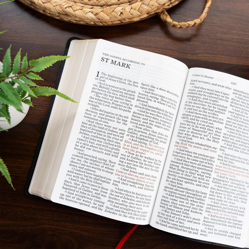 KJV Personal Size Giant Print Bible, Black Genuine Leather by Holman Bible Publishers