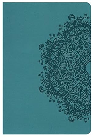 KJV Large Print Personal Size Reference Bible, Teal LeatherTouch, Indexed by Holman Bible Staff