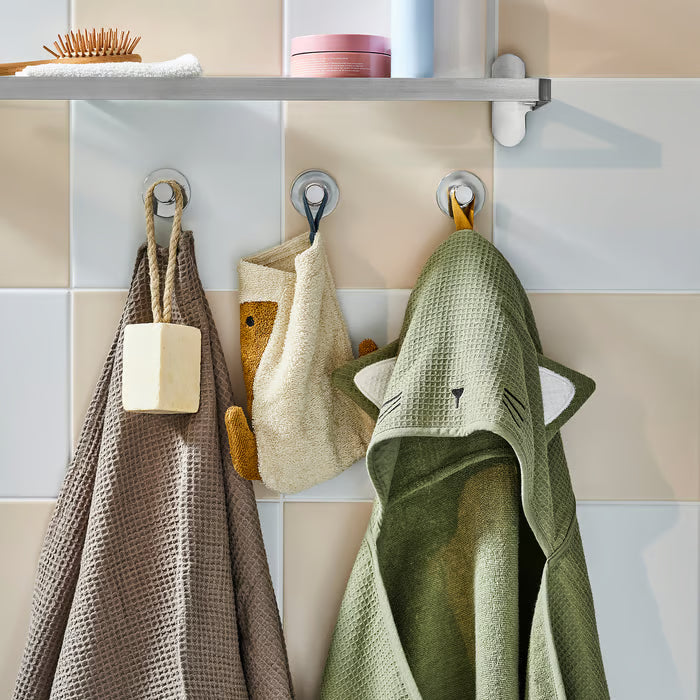 IKEA GULDVÄVARE Baby towel with hood, green, 60x125 cm (23 5/8x49 1/4 ")