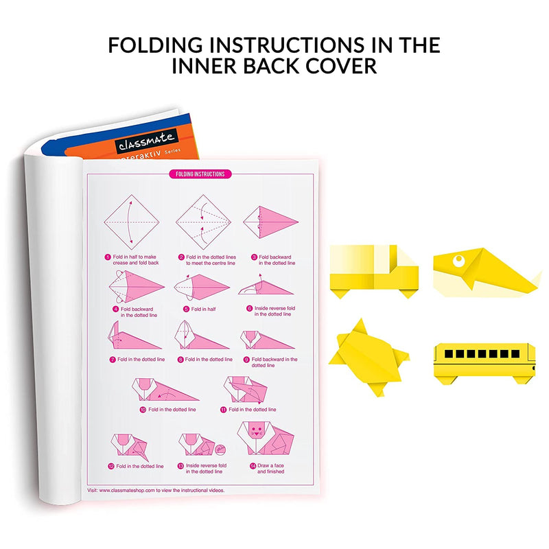 Classmate Origami Longbook - Unruled,272 X 167Mm, 172 Pages, Pack Of 12 Visit the Classmate Store