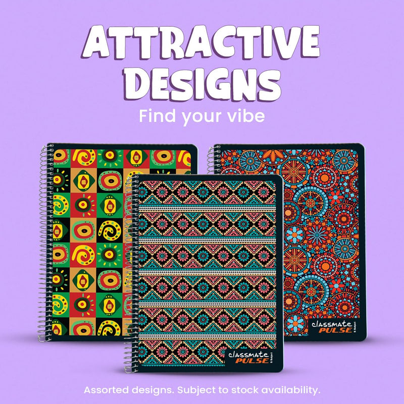 Classmate Pulse 5 Subject Spiral Notebook - Pack of 1