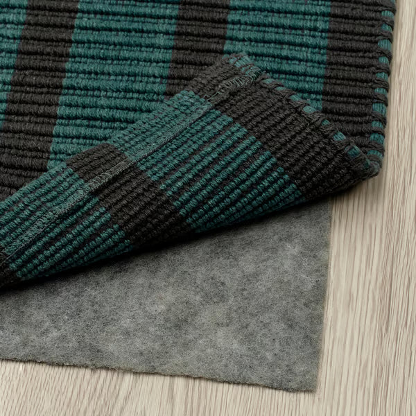 IKEA VÄGSKYLT Rug, flatwoven, blue-green/black, 80x150 cm (2 ' 7 "x4 ' 11 ")