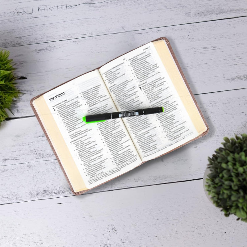 CSB On-The-Go Bible, Personal Size, Rose Gold LeatherTouch by CSB Bibles