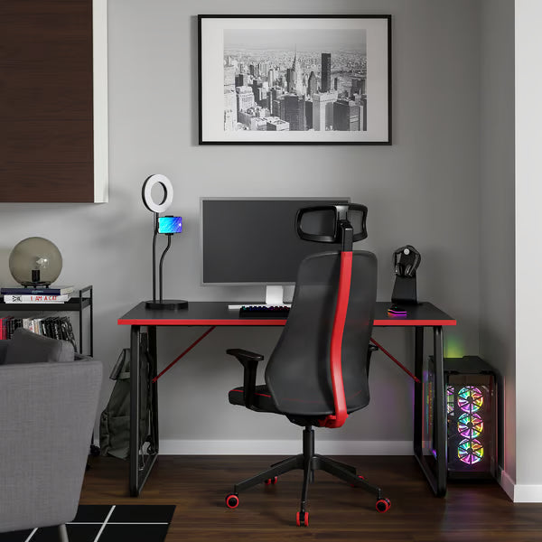 IKEA HUVUDSPELARE / MATCHSPEL Gaming desk and chair, black
