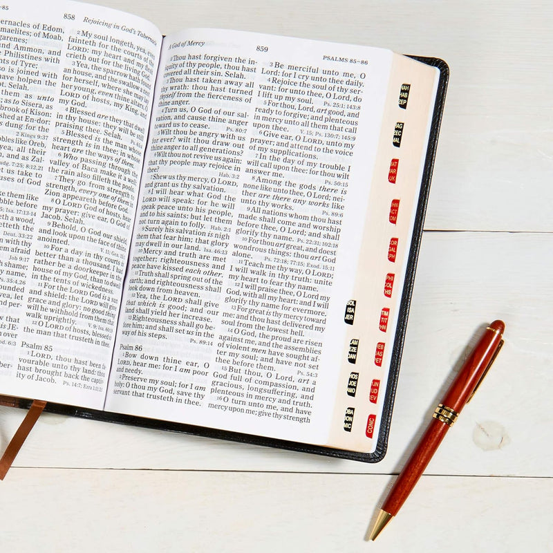 KJV Large Print Personal Size Reference Bible, Brown/Black by Holman Bible