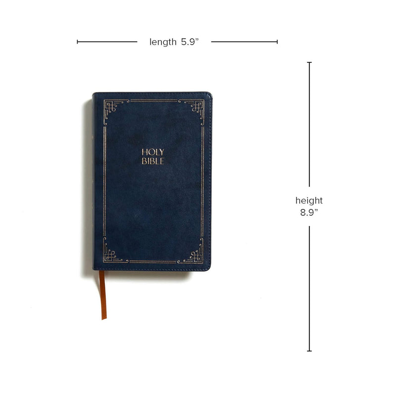 KJV Large Print Personal Size Reference Bible, Navy by Holman Bible