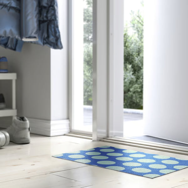 IKEA KÖRFÄLTSPIL Door mat, blue green/circle pattern, 40x60 cm (1 ' 4 "x2 ' 0 ")