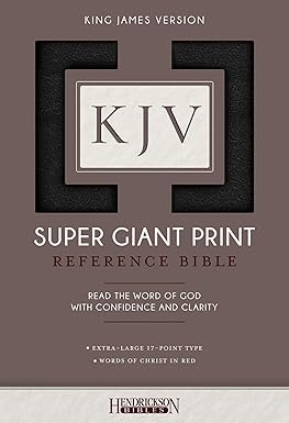 KJV Super Giant Print Bible: King James Version, Black, Imitation Leather, Super Giant Print Reference Bible by Hendrickson Bibles