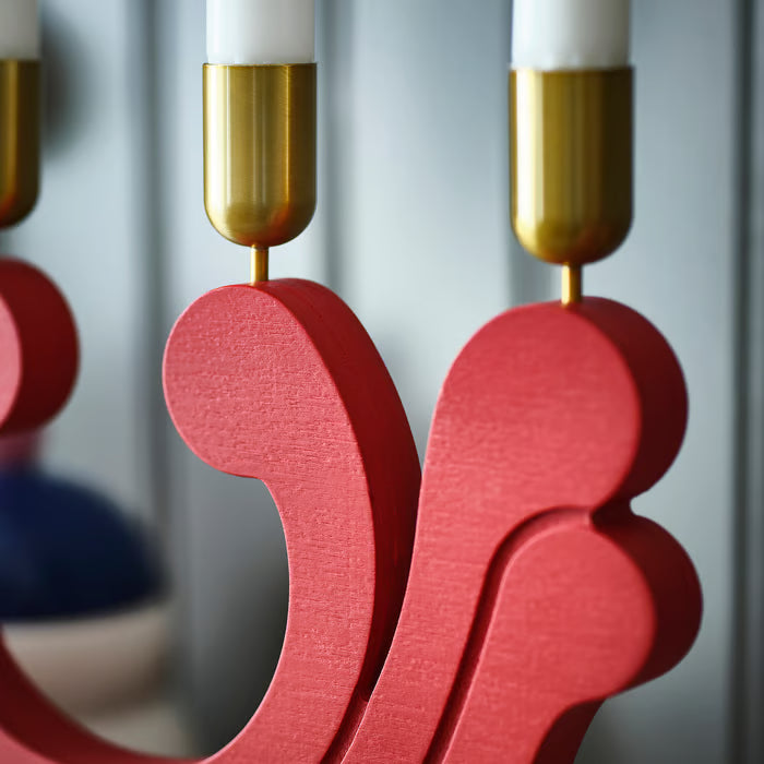 IKEA VINTERFINT Candlestick, for 4 candles red, 29 cm (11 ")