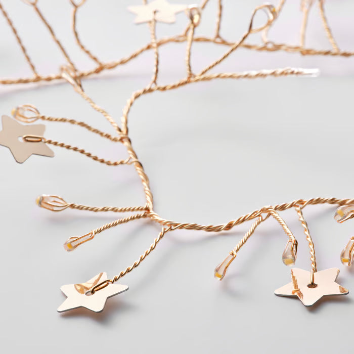 IKEA STRALA LED lighting chain with 80 lights, battery-operated mini/star gold-colour