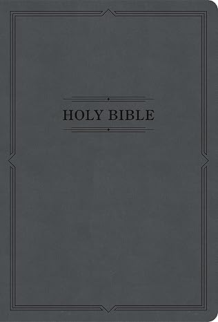 KJV Large Print Thinline Bible, Value Edition, Charcoal Leathertouch by Holman Bible Publishers