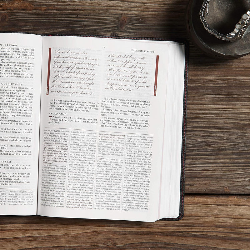 KJV Spurgeon Study Bible, Black Genuine Leather by Holman Bible Staff