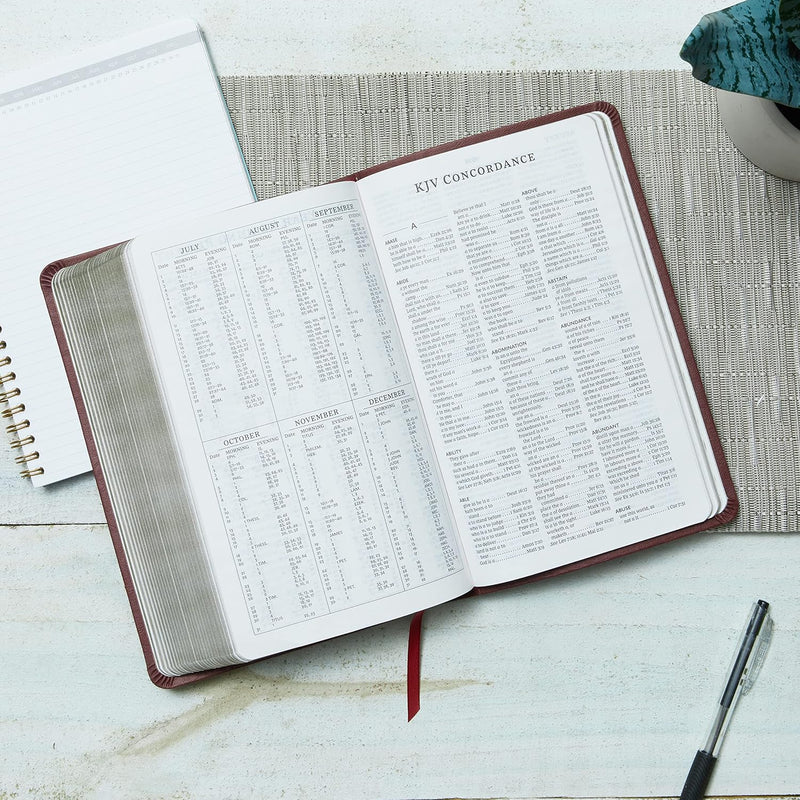 NKJ Thinline Reference Bible, Burgundy, Leathersoft by Thomas Nelson