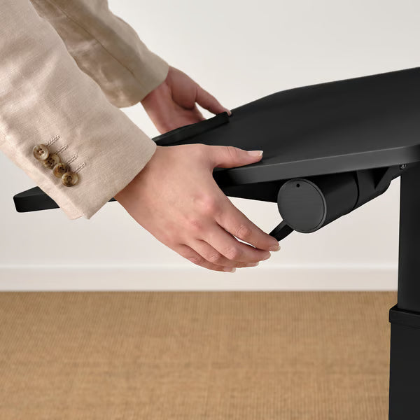 IKEA MITTZON Laptop table with castors, black, 66x50 cm (26x19 5/8 ")