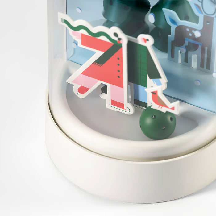 IKEA STRALA Table lamp, snowy night/battery-operated dome