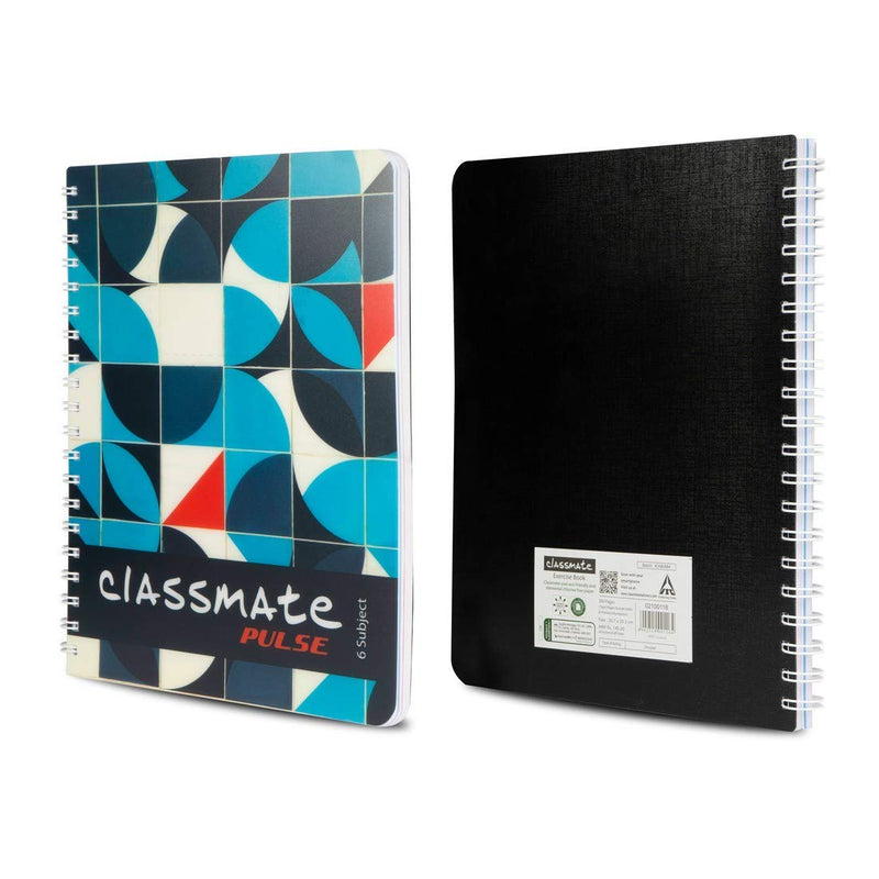Classmate Pulse 6 Subject Spiral Notebook - Pack of 1