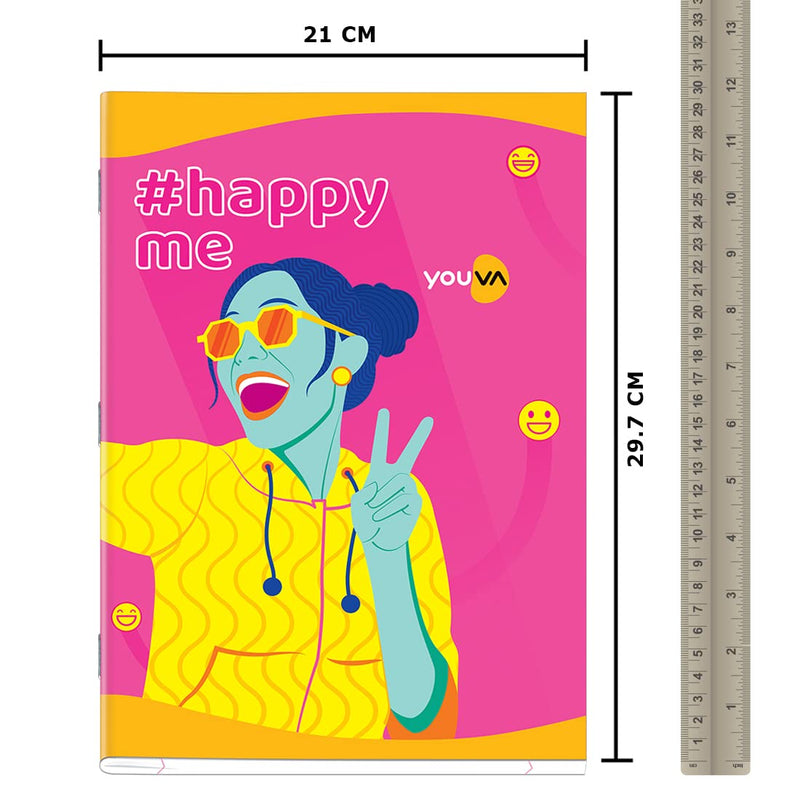 Navneet Youva Trendy Life Long Book - Soft Bound (A4, Single Line, 228 Pages, Pack of 3)