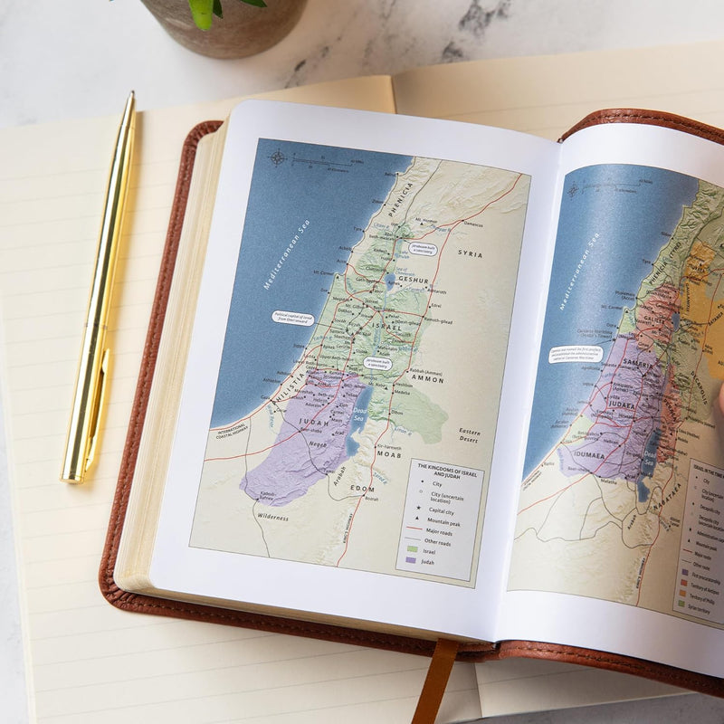 : KJV Großdruck-Kompaktreferenzbibel, Burnt Sienna Leather Touch von Holman Bible Publishers