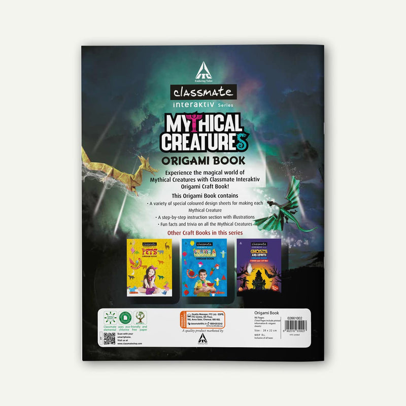 Classmate Interaktiv Origami Craft Book (Pack of 2 ) - Mythical Creatures and Ghosts & Spirits, Multicolor (2661002) Visit the Classmate Store