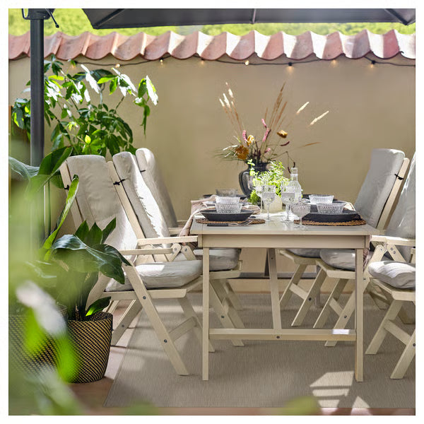 IKEA LUFTFARTYG Rug flatwoven, in/outdoor, beige/stripe, 200x300 cm (6 ' 7 "x9 ' 10 ")