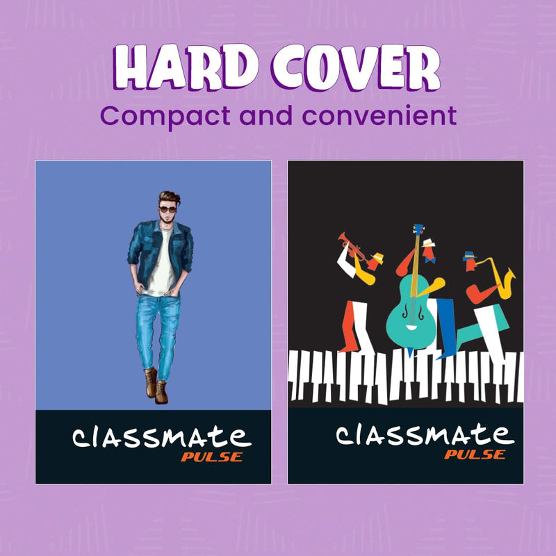 Classmate Pulse Synthetic cover Journal Notebooks: A5, Soft Cover, Ruled,192 Pages (Pack of 2),2100156 Visit the Classmate Store