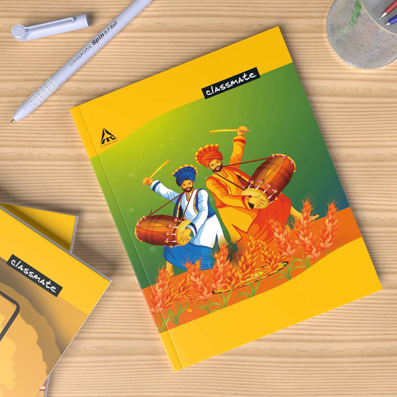 Classmate Longbook - Single Line, 344 Pages, 297mm x 210mm, Pack of 4 Visit the Classmate Store