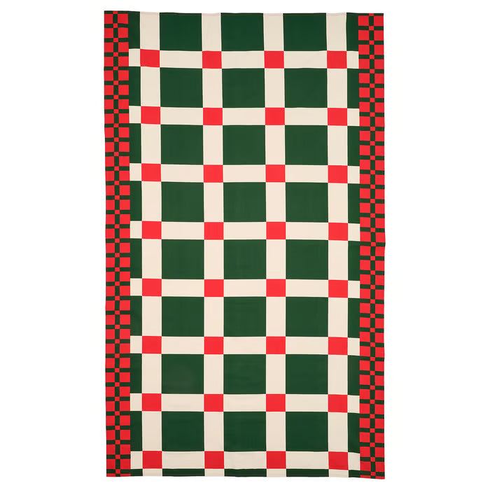 IKEA VINTERFINT Tablecloth, check pattern red/green, 145x240 cm (57x94 ")