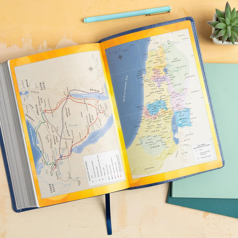 KJV One Big Story Bible, Royal Blue Leather Touch by Holman Bible Publishers