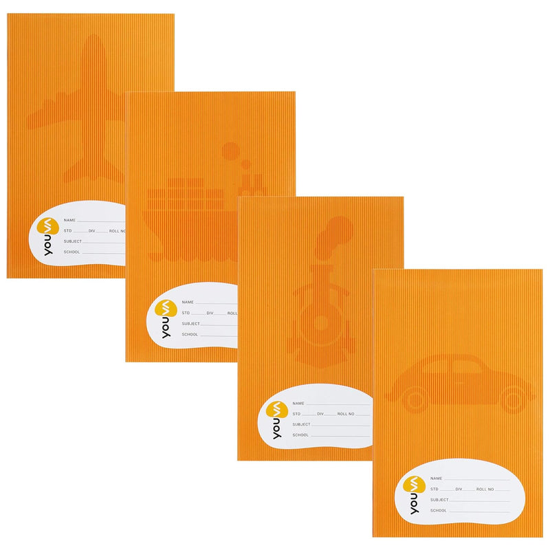 Navneet Youva Brown Cover Soft Bound Long Book - 17 cm x 27 cm, Single Line, 172 Pages, Pack of 12