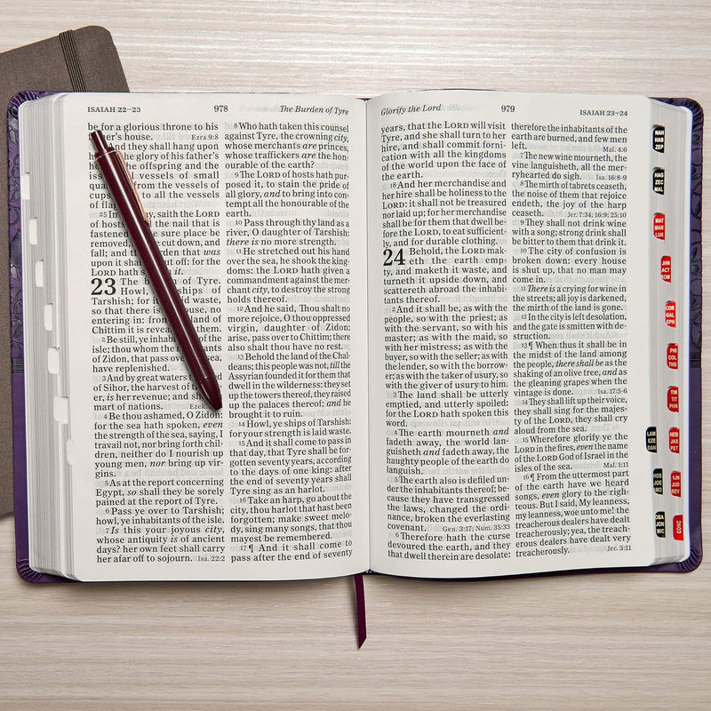 KJV Giant Print Reference Bible, Purple LeatherTouch, Indexed by Holman Bible Publishers