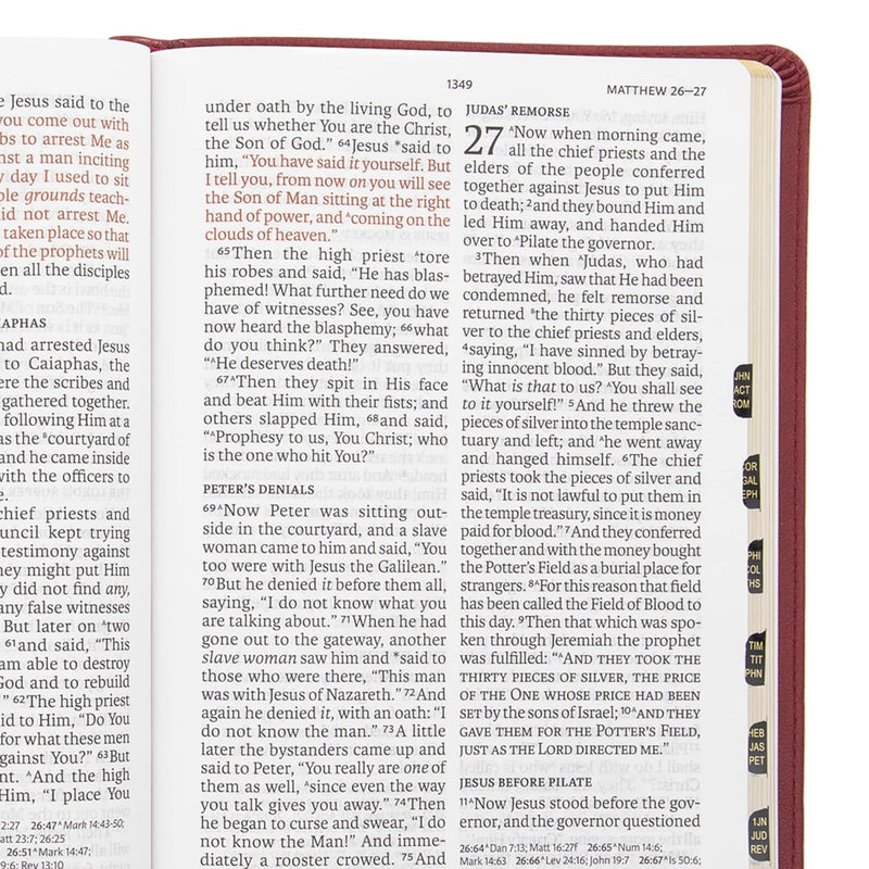 NASB Super Giant Print Reference Bible – Burgundy LeatherTouch, Indexed by Holman Bible Publishers