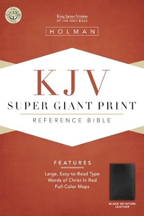 KJV Super Giant Print Reference Bible, Black Imitation Leather – Large Print by Holman Bible Publishers