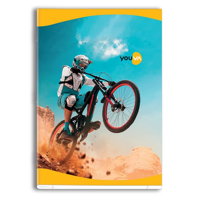 YOUVA Navneet Soft Bound Long Book - Unruled, 172 Pages (A4, Pack of 6)
