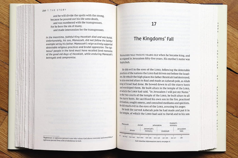 NIV, The Story, Comfort Print: The Bible as One Continuing Story of God and His People by Max Lucado and Randy Frazee (Foreword)