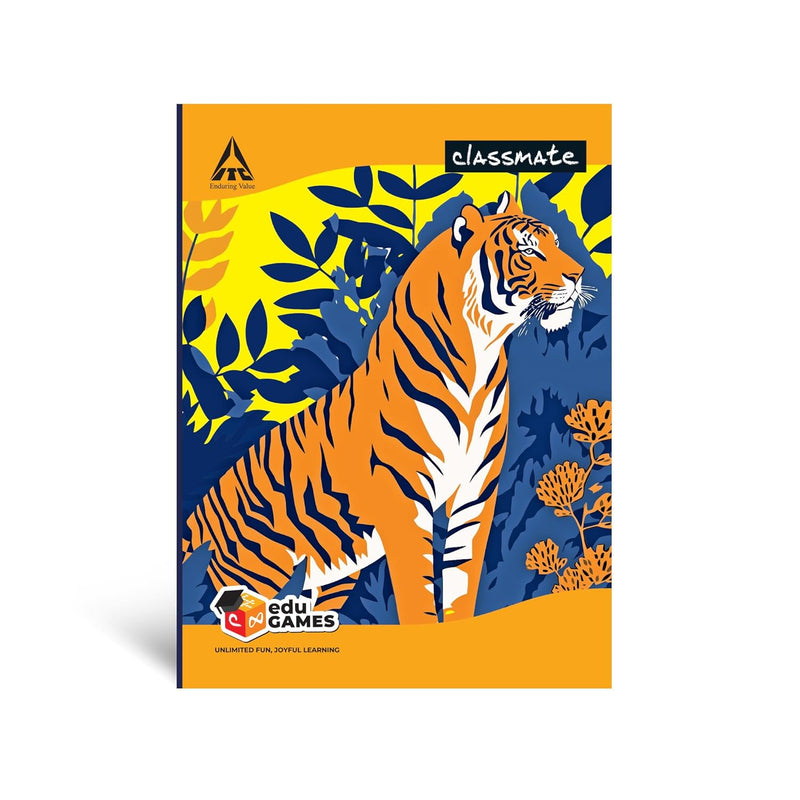 Classmate Notebook - Single Line, 120 Pages, 240 mm x 180 mm - Pack Of 4 [Cover page design might vary] Visit the Classmate Store