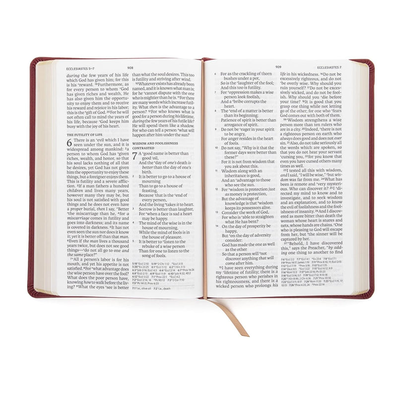 NASB Super Giant Print Reference Bible, Burgundy Leathertouch by Broadman & Holman Publishers