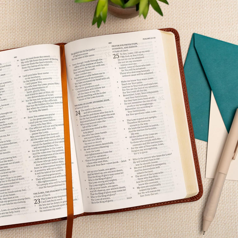 Personal Size Bible, Burnt Sienna LeatherTouch by Holman Bible Publishers