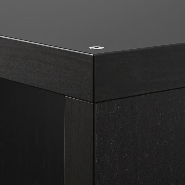 IKEA KALLAX / LINNMON Desk combination, black/black-brown, 77x139x147 cm (30 1/8x54 3/4x57 5/8 ")