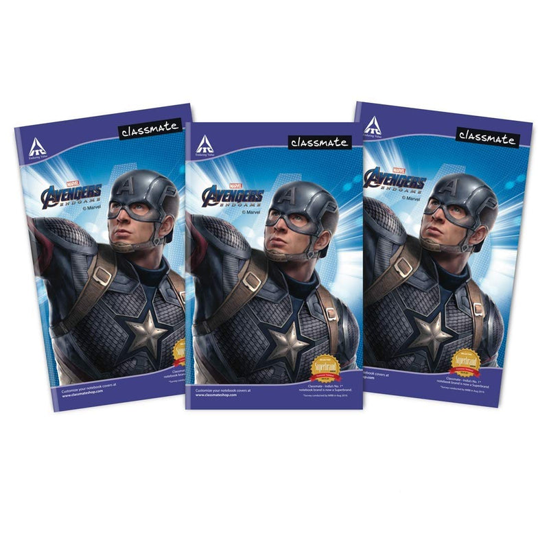 Classmate Long Book - Single Line, 172 Pages, 272 Mm X 167 Mm - Pack Of 3 (Assorted) Visit the Classmate Store