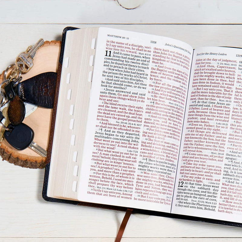 KJV Large Print Personal Size Reference Bible, Brown/Black by Holman Bible