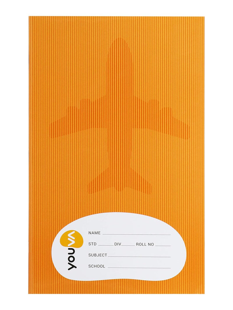 Navneet Youva Soft Bound Brown Cover Long Book - Single Line, 68 Pages (17x27 cm, Pack of 12)