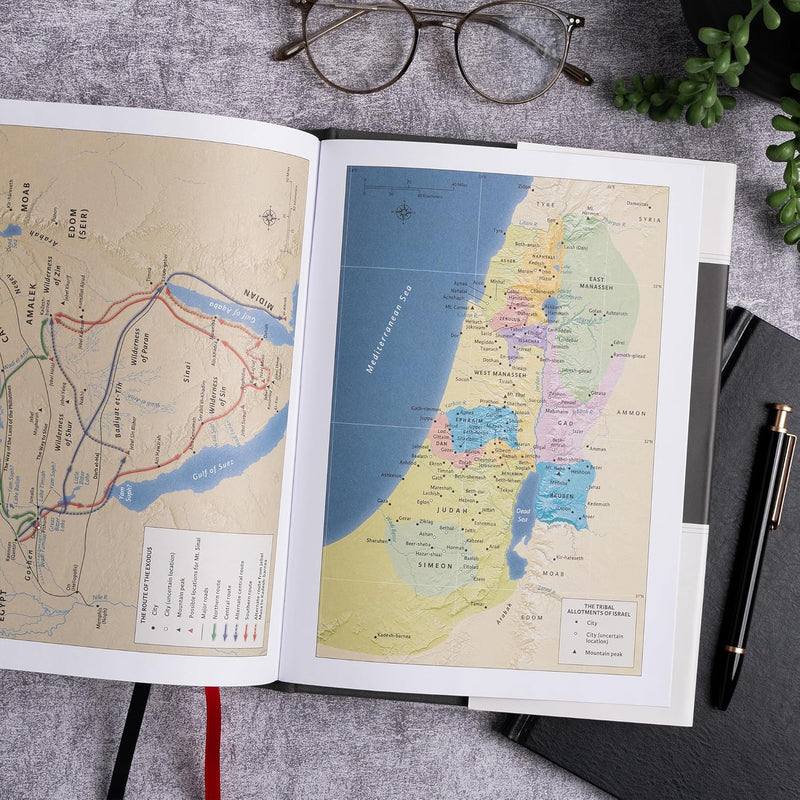 KJV Study Bible, Large Print Edition, Charcoal Cloth Over Board by Holman Bible Publishers