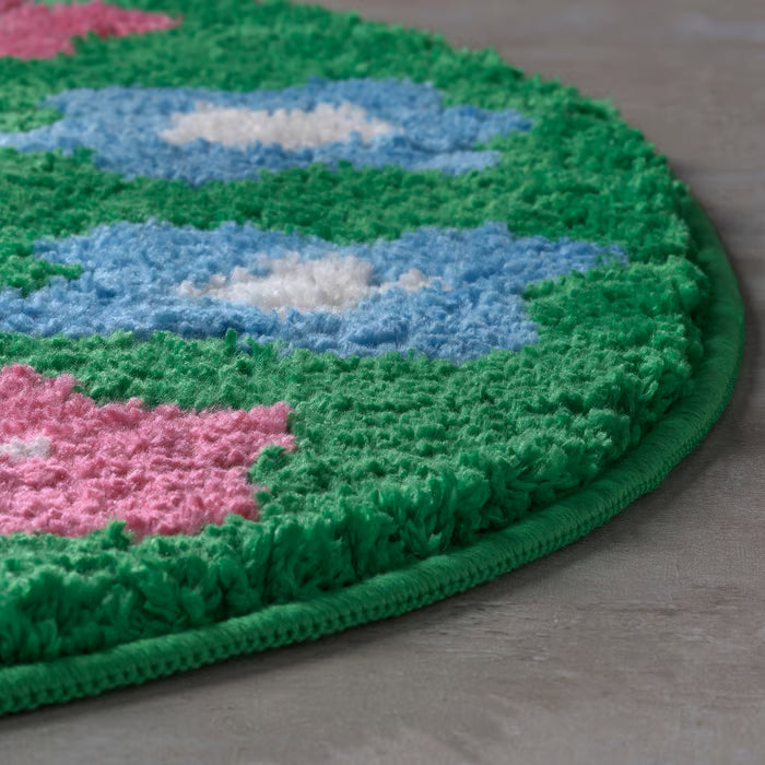 IKEA VATTENSKRUV Bath mat, floral pattern/multicolour, 60x65 cm (24x26 ")