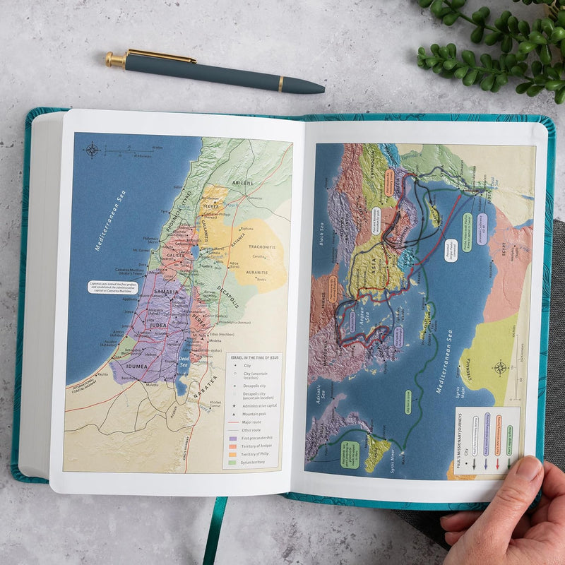 NASB Large Print Thinline Bible, Value Edition, Teal Leathertouch by Holman Bible Publishers