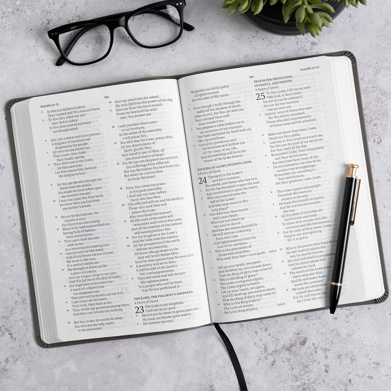 NASB-Großdruck-Thinline-Bibel, Value Edition, Charcoal Leathertouch von Holman Bible Publishers