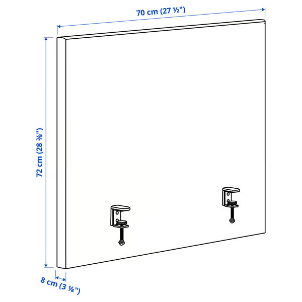 IKEA MITTZON Acoustic screen for desk, Gunnared beige, 70x72 cm (27 1/2x28 3/8 ")