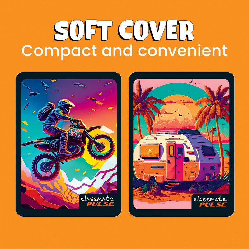 Classmate Pulse Single Subject Spiral Notebook | Single Line, 180 Pages, 24 cm x 18 cm