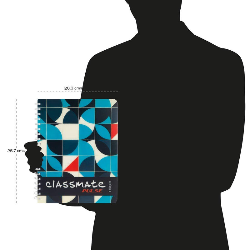Classmate Pulse 6 Subject Spiral Notebook - Pack of 1