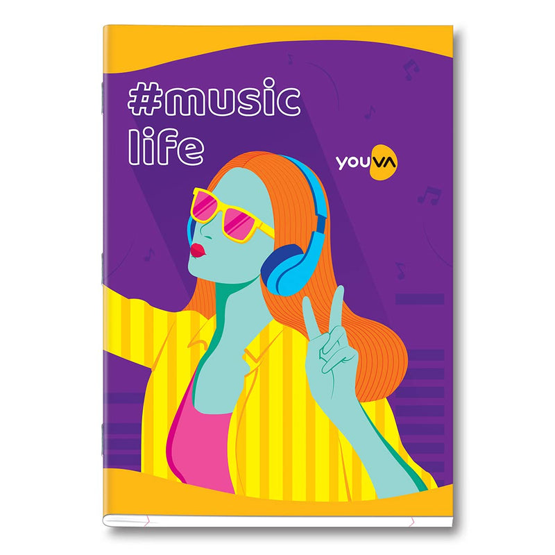 Navneet Youva Trendy Life Long Book - Soft Bound (A4, Single Line, 228 Pages, Pack of 3)