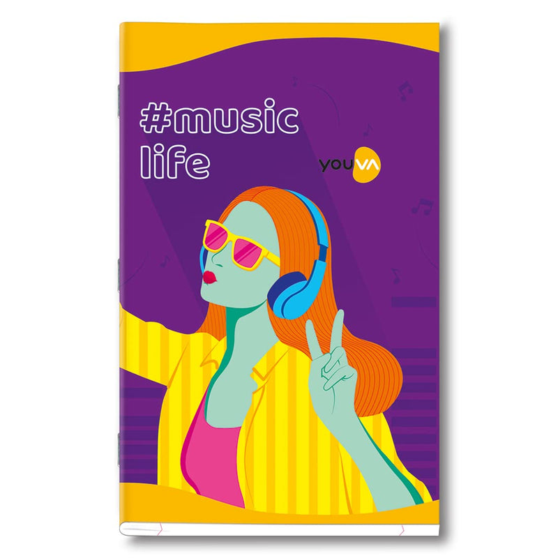 Navneet Youva Trendy Life Long Book - Soft Bound (17 cm x 27 cm, Single Line, 172 Pages, Pack of 6)